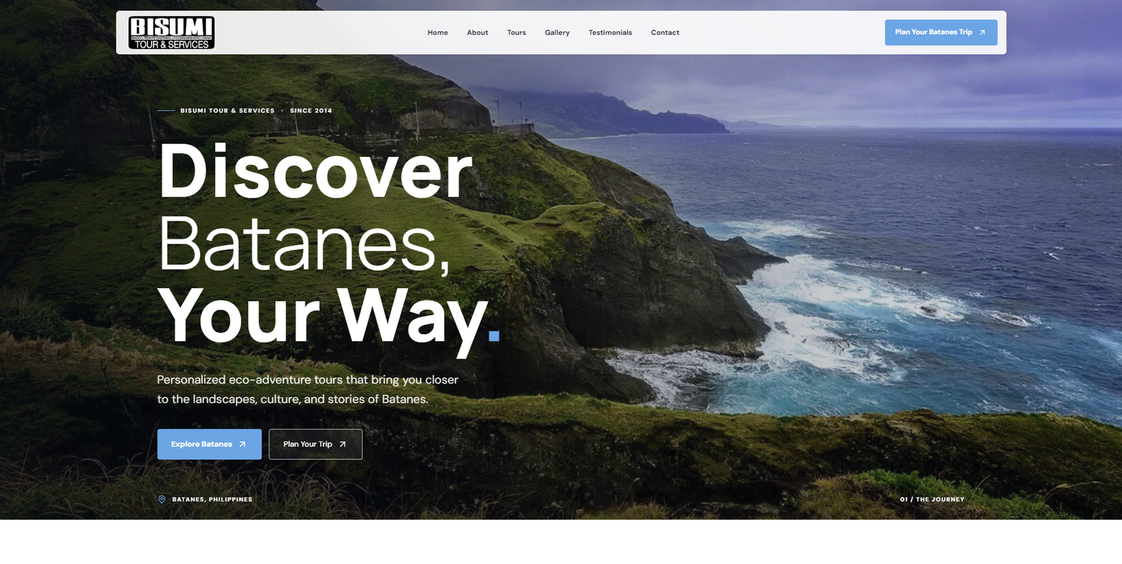 Bisumi Tours website preview